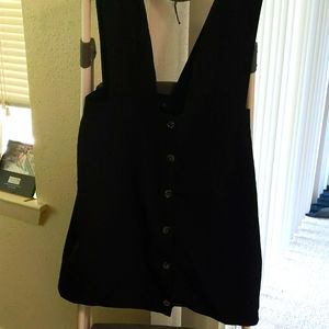 Boohoo black pinafore dress US 10